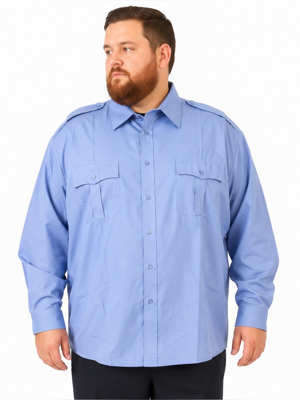 Horace Small Sentinel Uniform Shirt Men’s 4XL Blue  Tactical Security Work Shirt